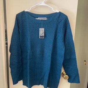 NWT Karen Scott blue sweater - XL